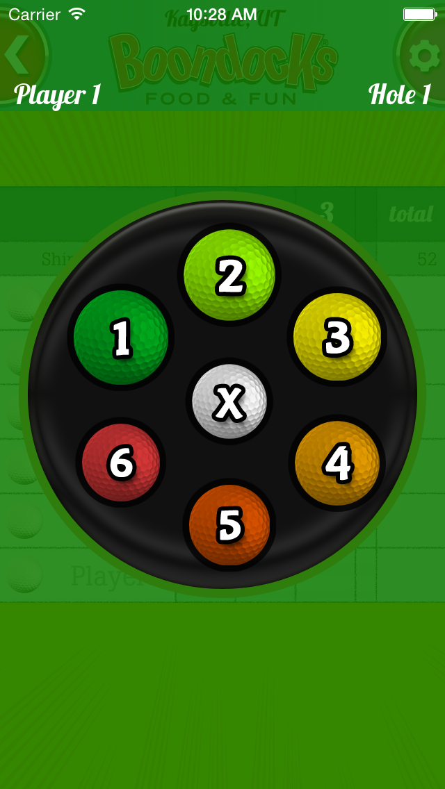 Boondocks Mini Golf Scorecard