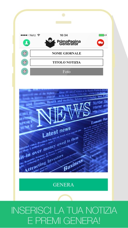 Prima Pagina Generator