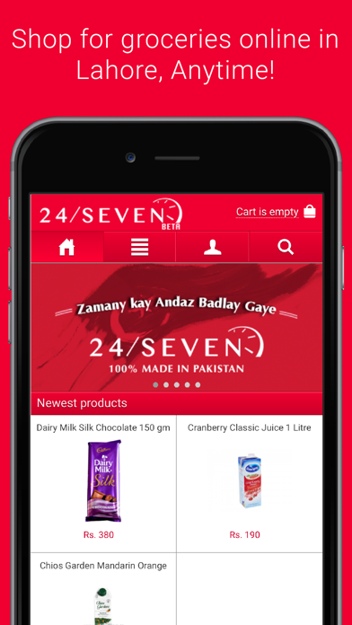 24/Seven iPhone screenshot 1 - Shopping app
