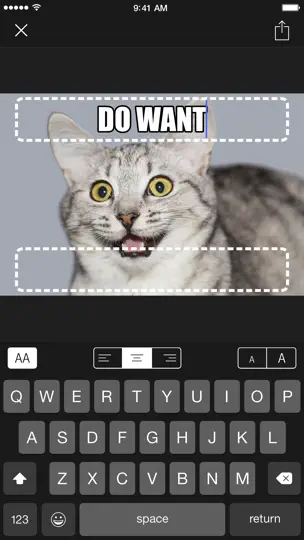 Capture d'écran de MemeIt! – Easy Meme Generator sur iPhone 1