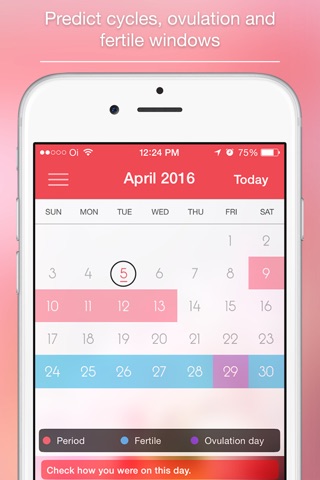 Cycle Reminder - Period Calendar and Fertility & Ovulation tracker screenshot 3