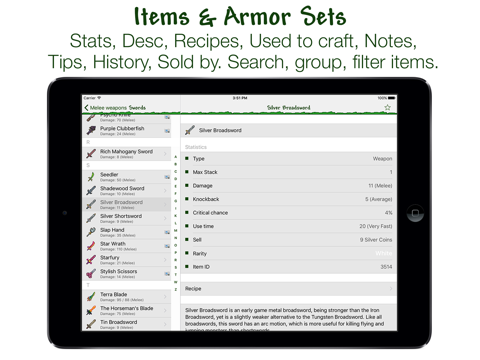 Screenshot #5 pour Database for Terraria