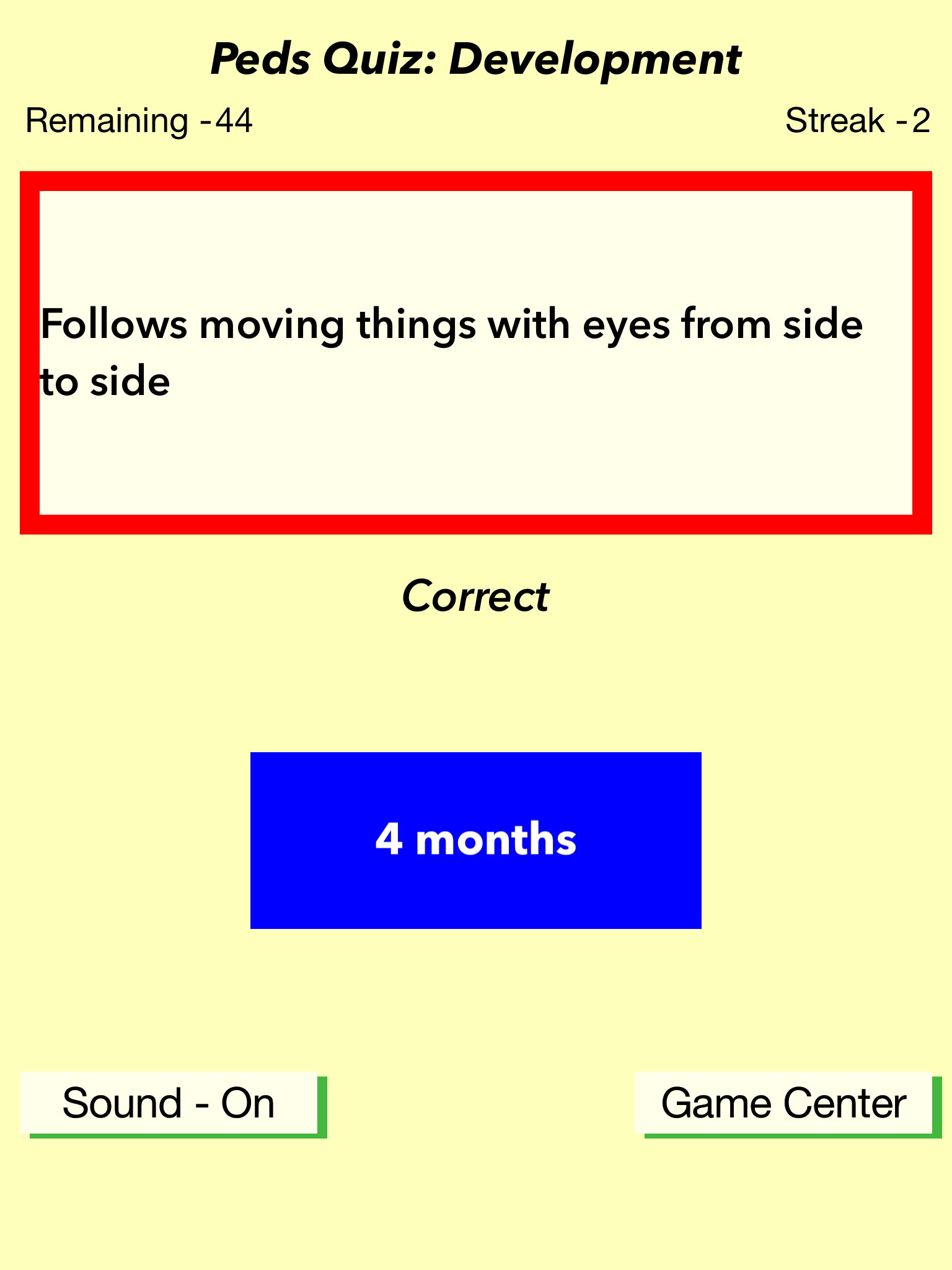 Pediatrics Quiz