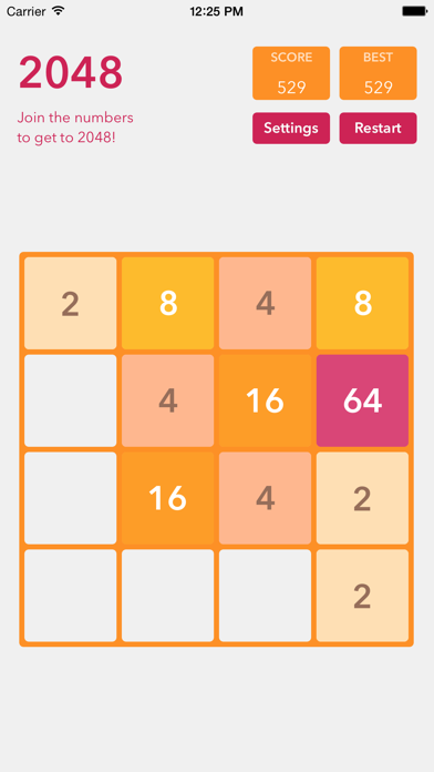 Screenshot #2 pour 2048 game HD - Join the numbers