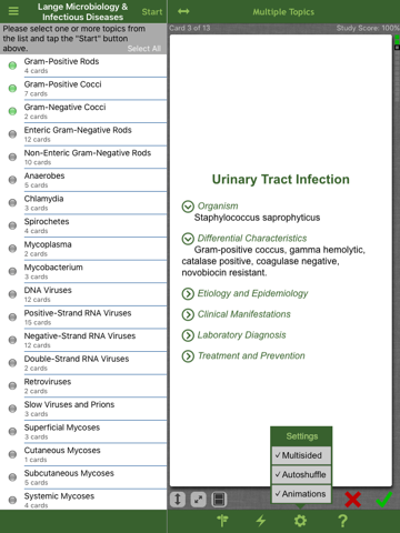 Screenshot #5 pour Microbiology and Infectious Diseases LANGE Flash Cards