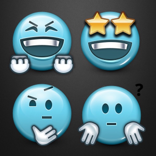 Blue Smiley Minis Keyboard by Emoji World icon