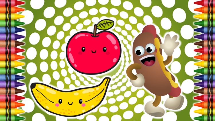 Coloring Book Funny Food