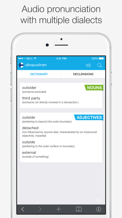 Finnish – English Dictionary Screenshot