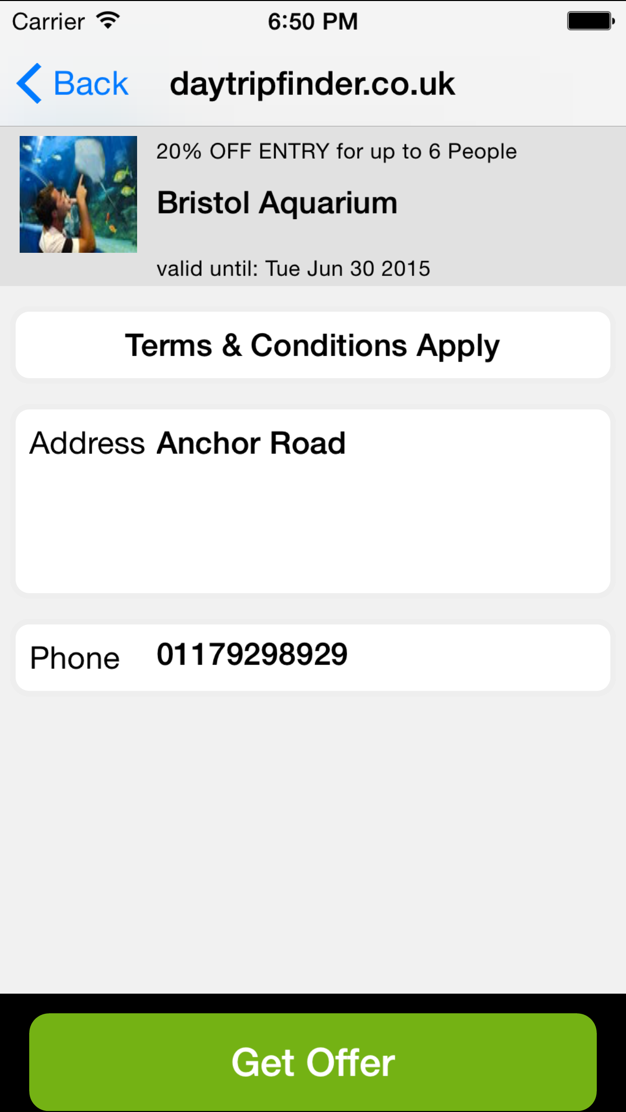 DayTripFinder Offer screenshot 4