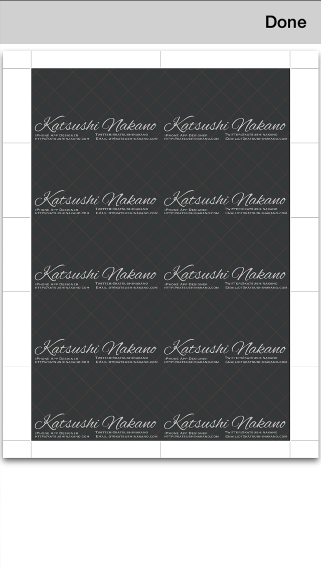 BusinessCardDesigner - Business Card Maker with AirPrint Screenshot