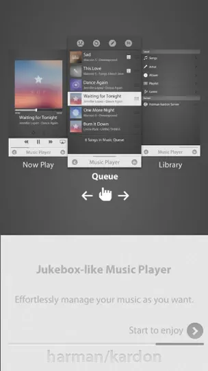 Screenshot von Harman Kardon Remote auf dem iPhone 4