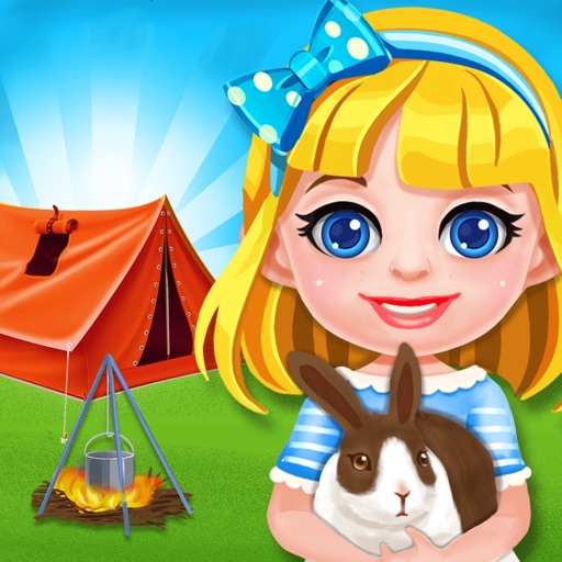 Summer Camp Party! Kids Scout Adventure Icon