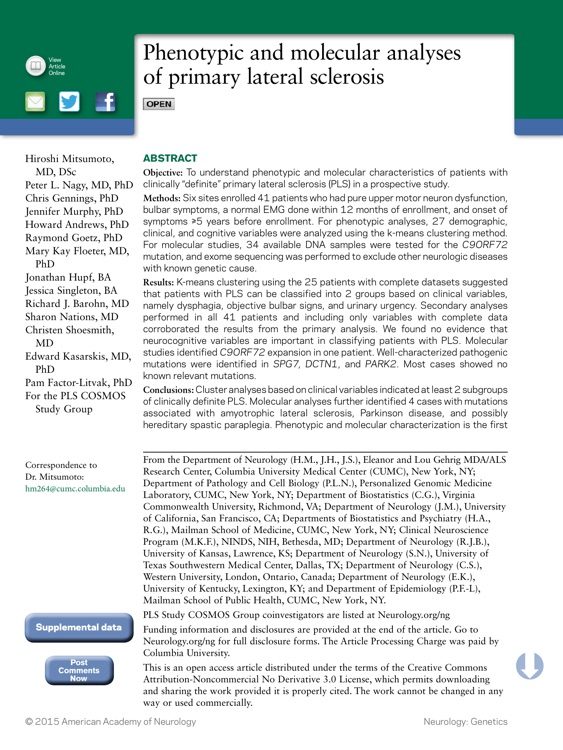 Neurology® Genetics