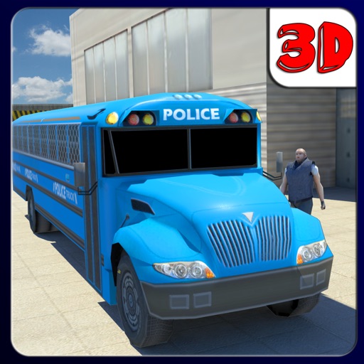 Police Truck Transporter 3D Icon