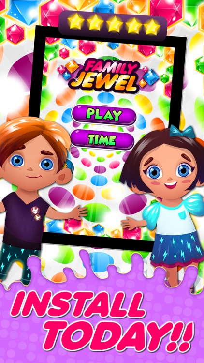 Family Jewel's - diamond match-3 game and kids digger mania hd free screenshot-4