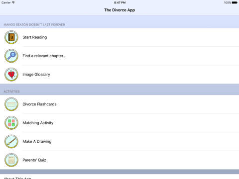 Divorce App iPad screenshot 1 - Lifestyle app