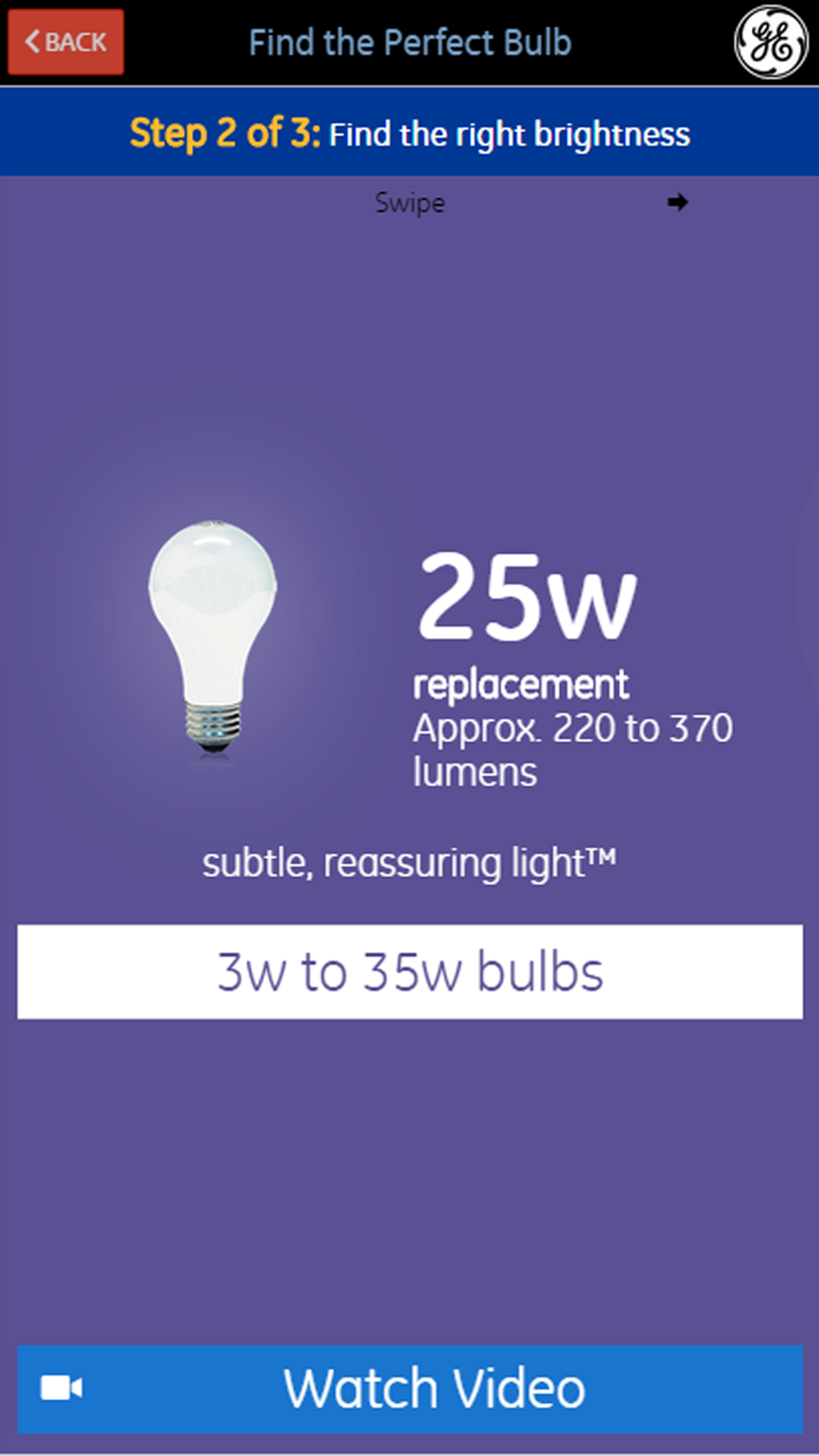 GE Canada Walmart Bulb Finder screenshot 3
