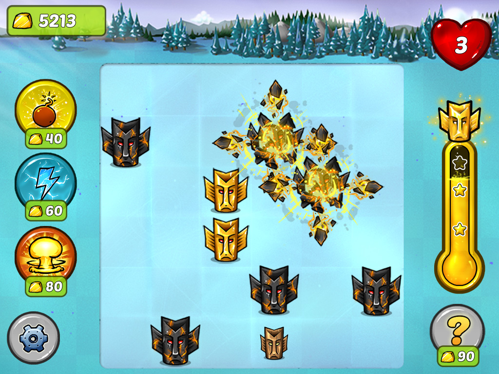 Tiny Totem Tap- Aztec, Mayan gold chain reaction puzzle game hd