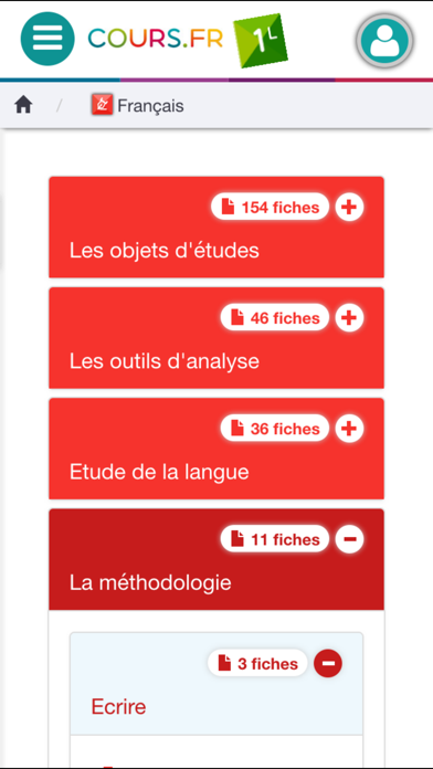 Screenshot #2 pour Cours.fr 1L