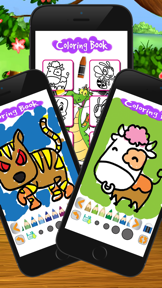 cartoon coloring page art game for kid screenshot