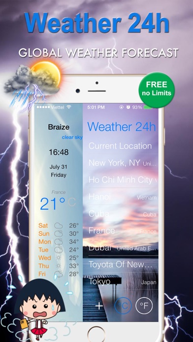 Screenshot #1 pour Prévisions météo French Weather 24h Free Weather Forecast 360 Live condition