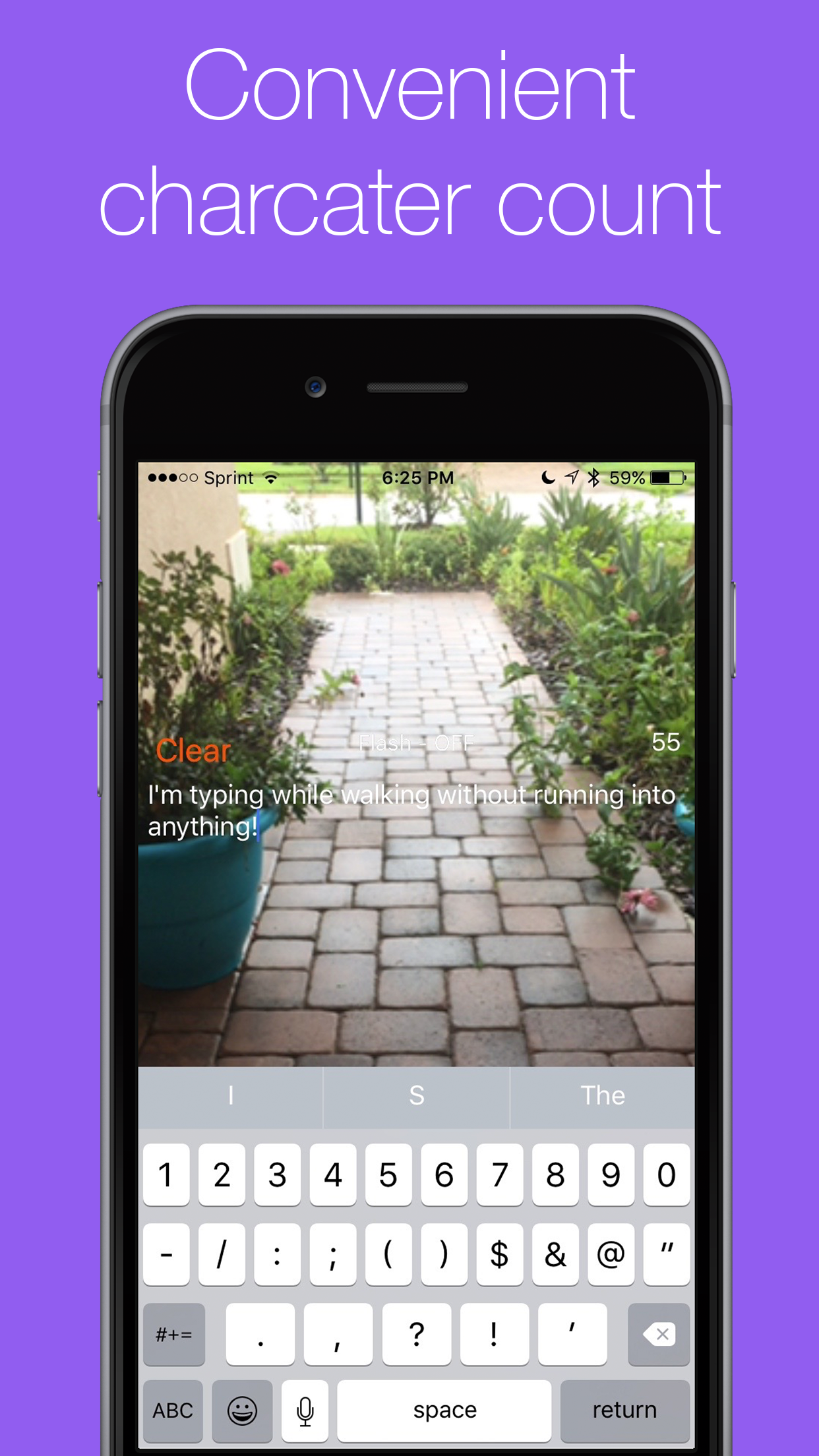 Walky Talky - Walk while you type and not run into anything!