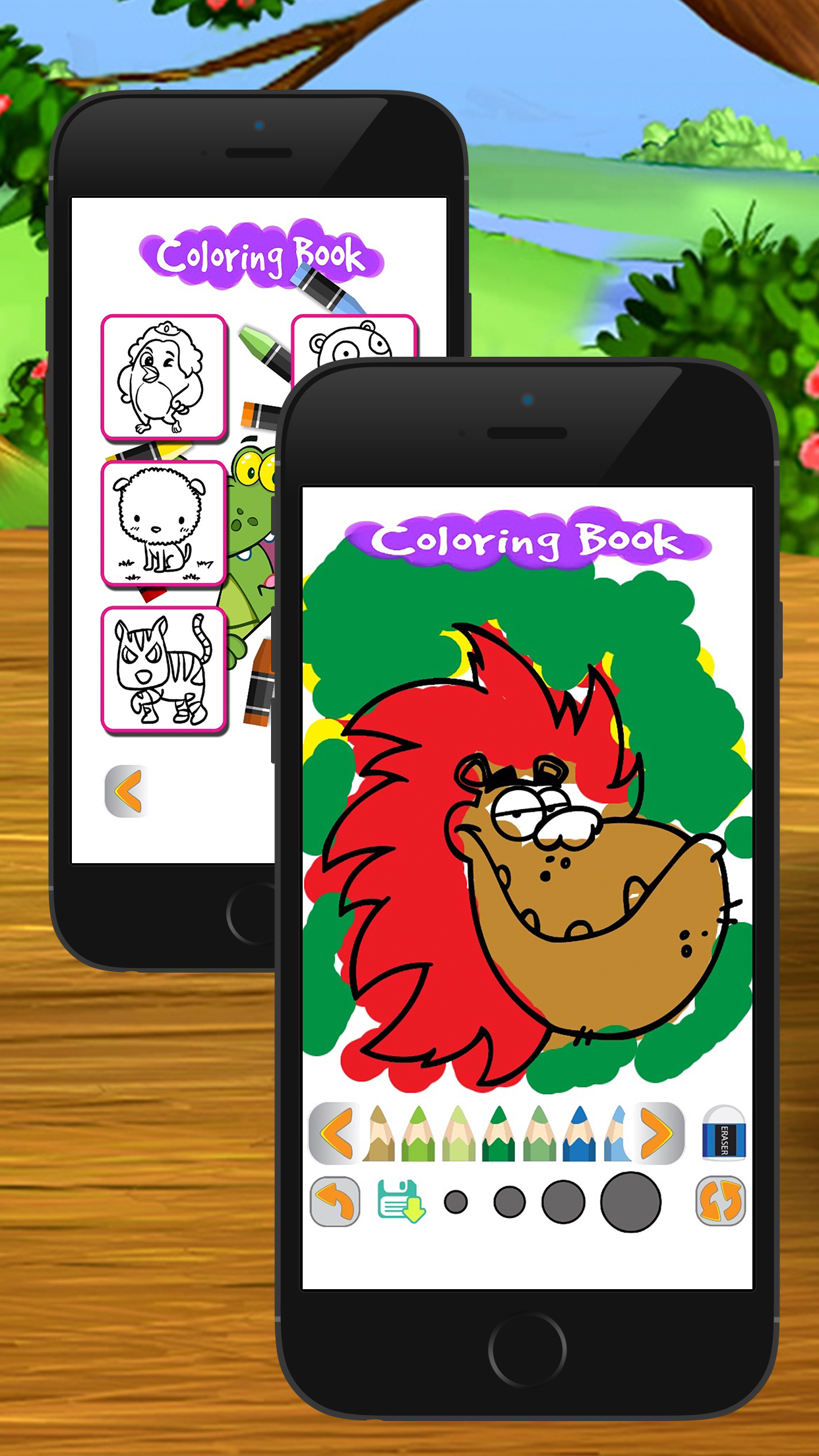 cartoon coloring page art game for kid screenshot 2