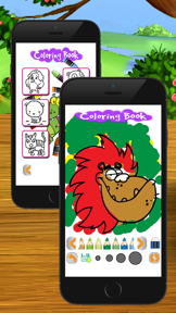 cartoon coloring page art game for kid screenshot