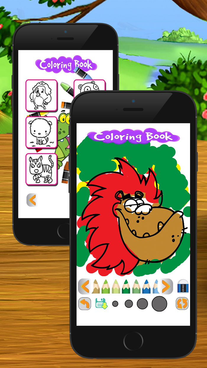 cartoon coloring page art game for kid