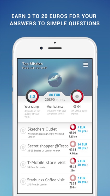 TopMission — earn money with your smartphone