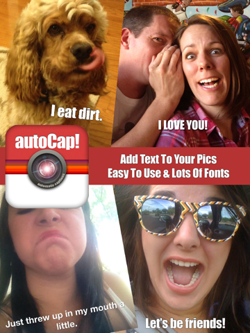 autoCap Free - Add funny text to Instagram photos & funny captions on Facebook picsのおすすめ画像1