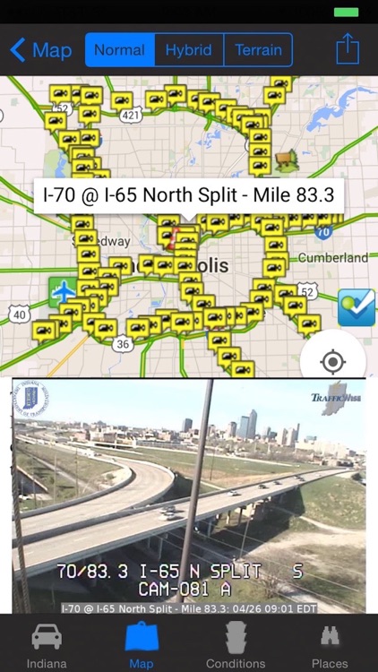 Indiana/Indianapolis Traffic Cameras and Road Conditions - Travel & Traffic & NOAA Pro