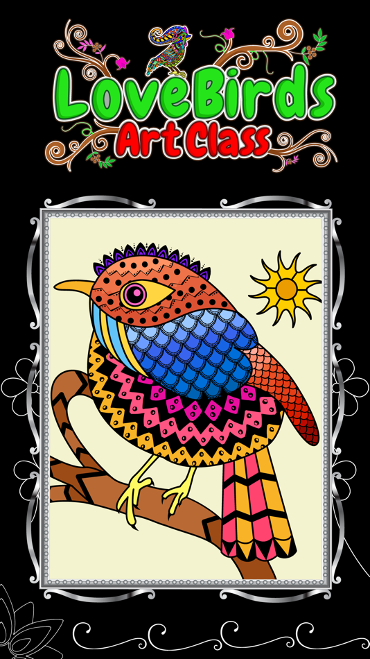 Love Birds Art Class: Stress Relieving Coloring Books for Adults - 1.1 - (iOS)