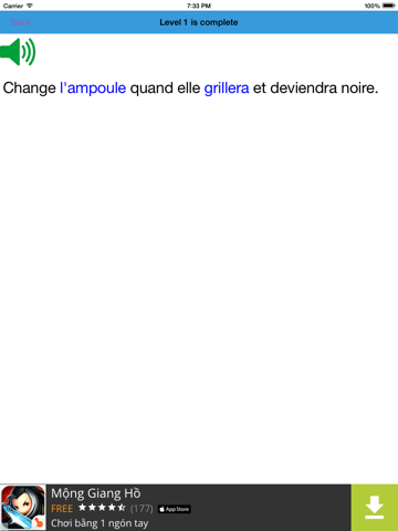 TyGonFR - French Listen Practice Free iPad screenshot