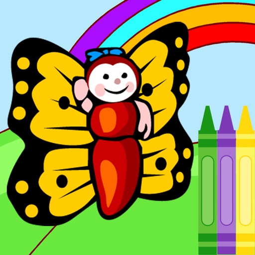 Coloring Book Butterfly Game FREE For Toddlers iOS App