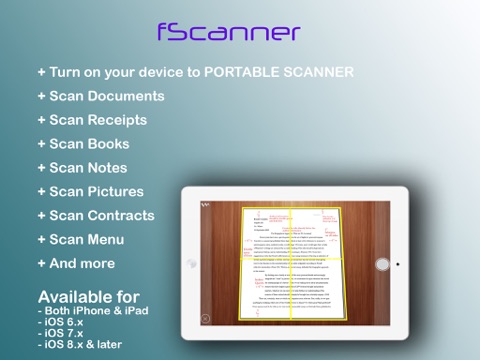 Screenshot #4 pour fScanner HD - Fast Scan documents, books, receipts