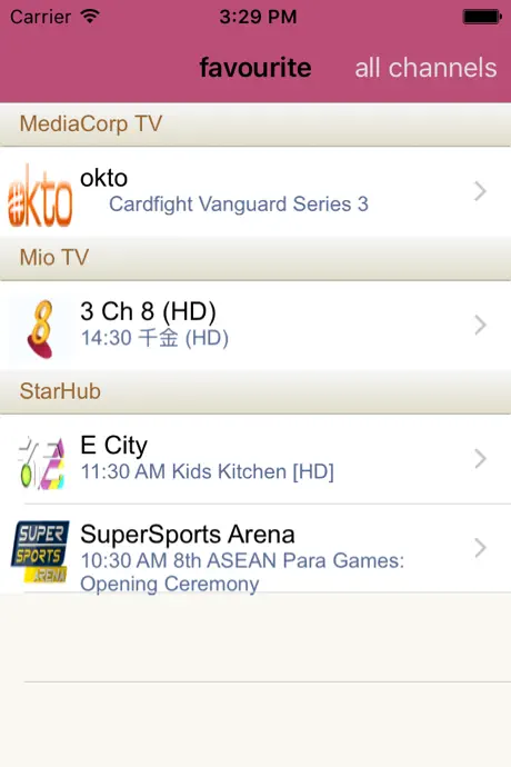 Singapore TV Guide