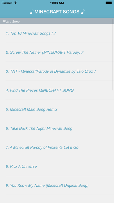 Screenshot #2 pour Cool Songs App For Minecraft (Fun Parodies - Sounds and Music)