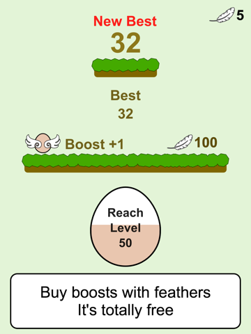 Mr Egg jumps up and down in an endless way to his home iPad screenshot