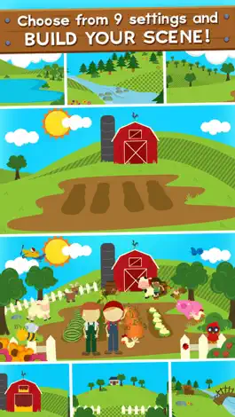 Game screenshot Животных наклейки для малышей Ферма активность Сцена Строитель apk