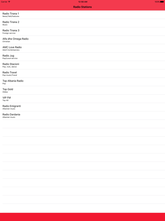 Screenshot #4 pour Radio Albania FM - Stream and listen to live online music from your favorite Albanian radio station and channel with the best audio player