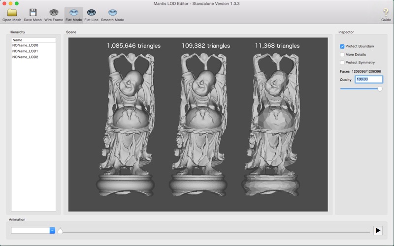 Mantis LOD Editor screenshot