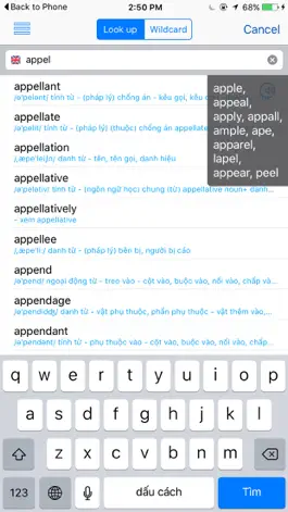 Game screenshot Tu Dien Anh Viet English-Vietnamese Dictionary Free apk