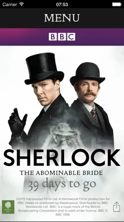Sherlock The Abominable Bride App iPhone image 2