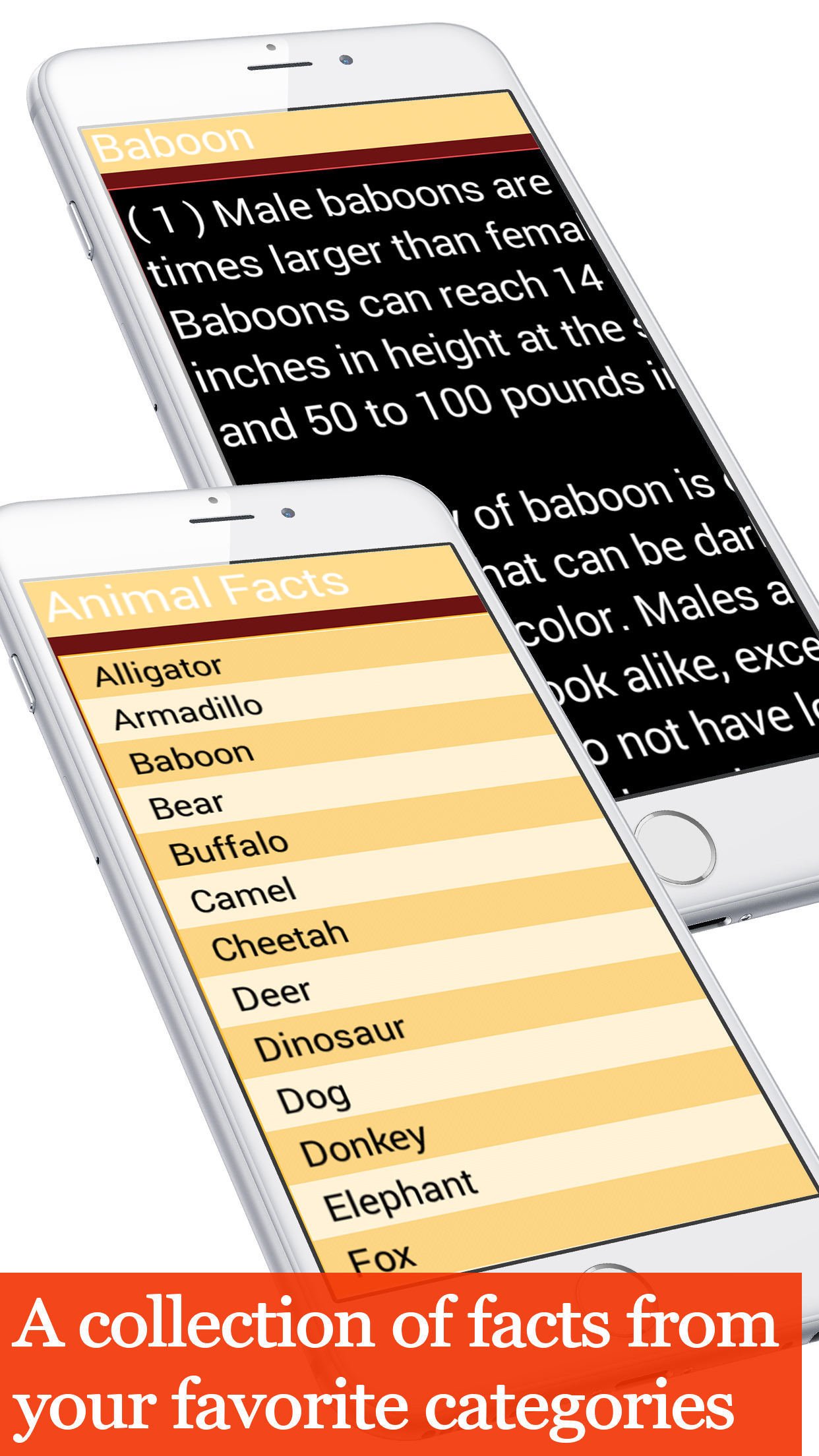 Animal facts collection