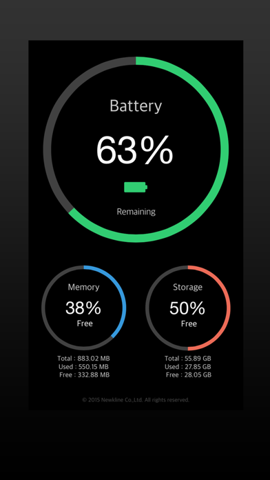 Screenshot #2 for iState - Glance at Battery,Memory,Storage Notification