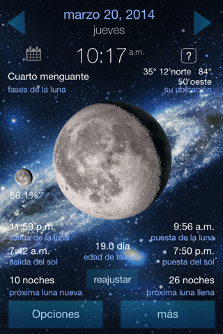 Lunar Phase Full moon calendar screenshot 3