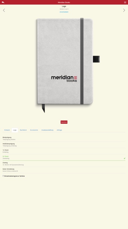 Notizbuch Konfigurator