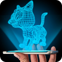 Hologram 3D Cat Simulator