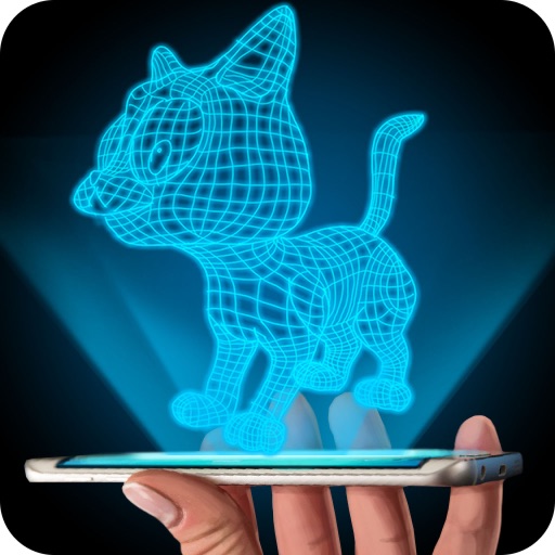 Hologram 3D Cat Simulator Icon